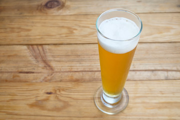 Craft beer in the glass