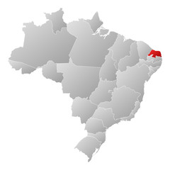 Map - Brazil, Rio Grande do Norte