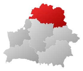 Obraz premium Map - Belarus, Vitebsk