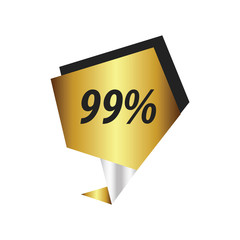 ninety nine percent label  Gold, silver