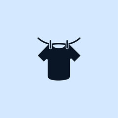 clothes hanging on rope icon