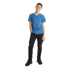 Fototapeta premium Cute teenager boy over white isolated background
