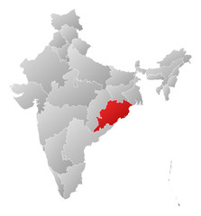 Map - India, Orissa