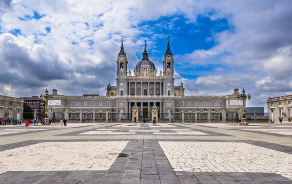 Cathedral Santa Maria la Real de La Almudena in Madrid, Spain