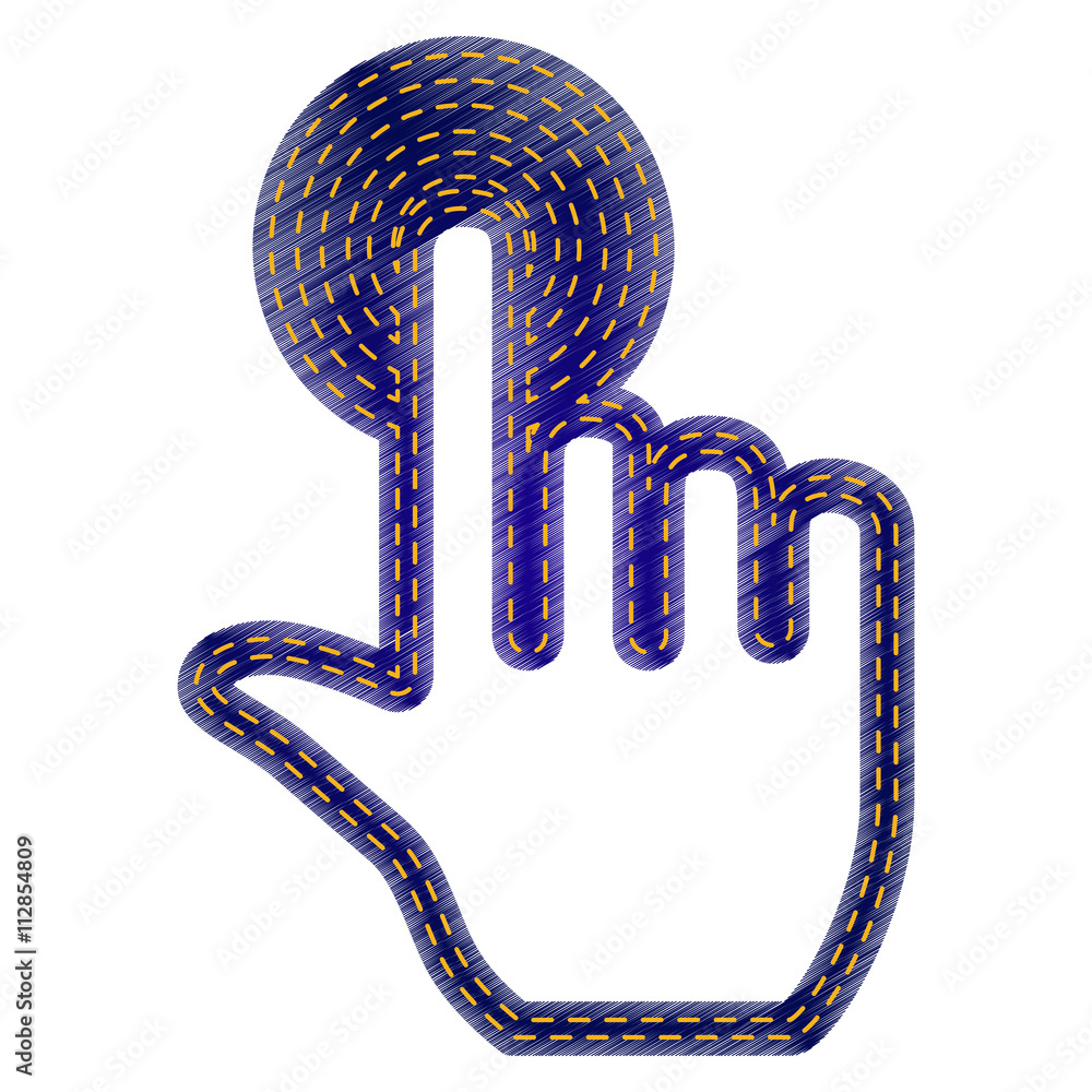 Poster hand click on button