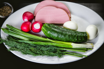 ingredient? for hash, and the food is tasty salad