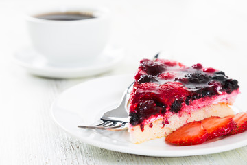 Pie with various berries