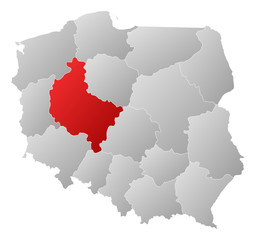 Obraz premium Map - Poland, Greater Poland
