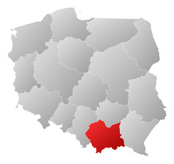 Map - Poland, Lesser Poland