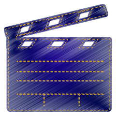 Film clap board cinema sign