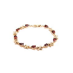 Ruby Bracelet isolated on white