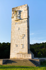 Fototapeta na wymiar Bulgarian national hero Hristo Botev monument, Kozloduy, Bulgari