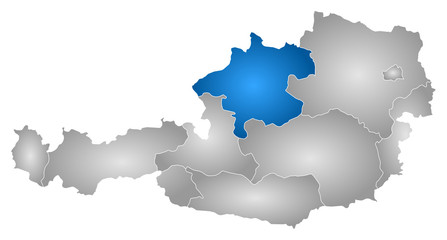 Map - Austria, Upper Austria