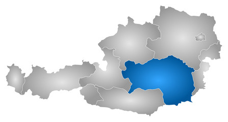 Map - Austria, Styria
