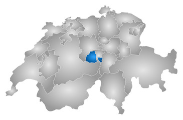Map - Swizerland, Obwalden