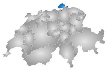 Map - Swizerland, Schaffhausen