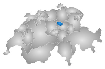 Map - Swizerland, Zug
