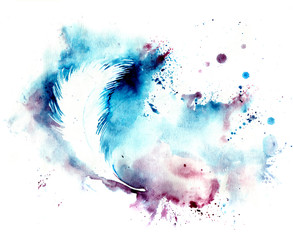 silhouette of  feather © okalinichenko