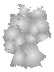 Map - Germany, Bremen
