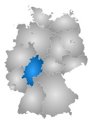 Fototapeta premium Map - Germany, Hesse