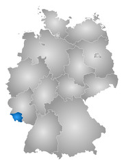 Map - Germany, Saarland