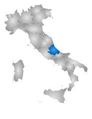 Naklejka premium Map - Italy, Abruzzo