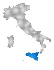 Map - Italy, Secely