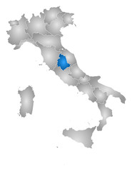 Map - Italy, Umbria
