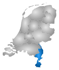 Map - Netherlands, Limburg