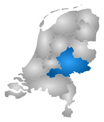 Map - Netherlands, Gelderland
