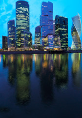 Fototapeta na wymiar Moscow city at night