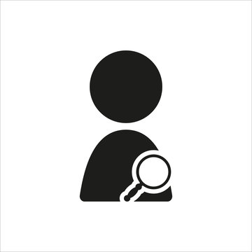 search user icon in simple black design