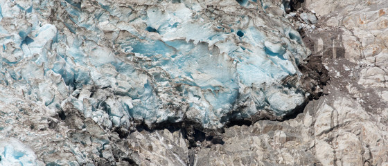Glacier mets rock