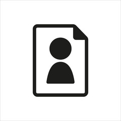 user file icon in simple black design