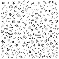 School background pattern. Lettering. Making notebooks, textbooks, for web design. Vector illustration.