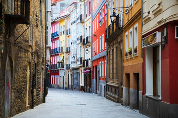   street in historic part of  Vitoria-Gasteiz