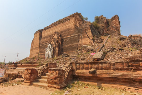 The Mingun Pahtodawgyi ancient temple in Mandalay, Myanmar