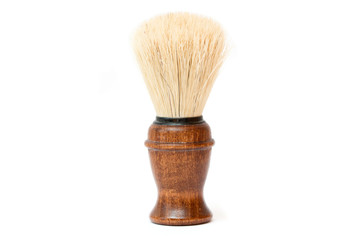boar shaving brush on white