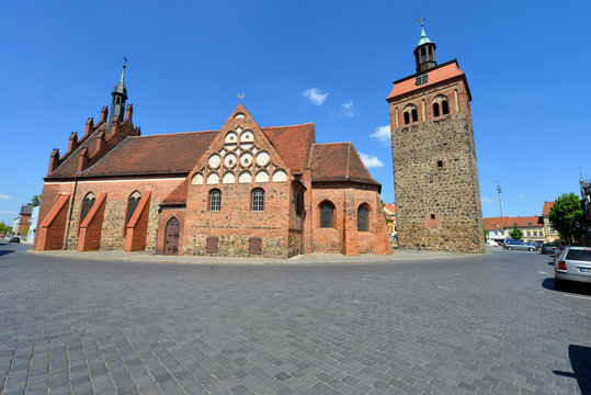 Luckenwalde, Marktturm, St. Johanniskirche, Marktplatz, Deutschland, Brandenburg