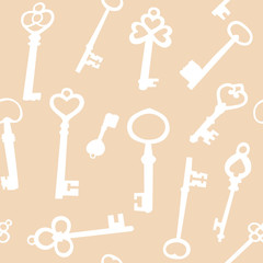 Seamless background with the keys