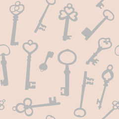 Seamless background with the keys