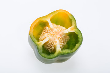 sweet pepper isolated on white background