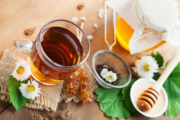 Herbal tea and honey