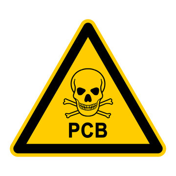 wso243 WarnSchildOrange - Warnung vor PCB - Polychlorierte Biphenyle - g4435