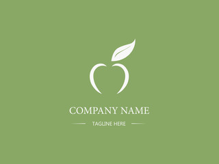Apple icon design. Business logo. Sign, symbol. Cartoon, flat style.