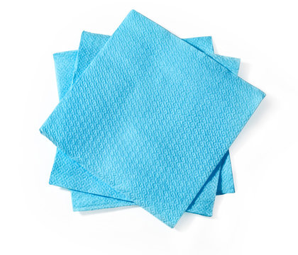 blue napkin isolated
