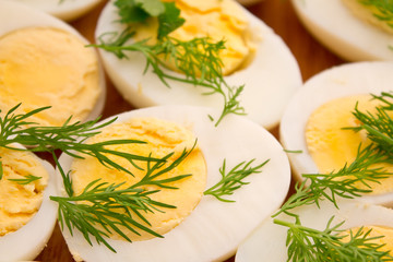 boiled eggs with dill