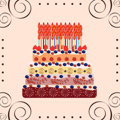 Birthday cake fifty years