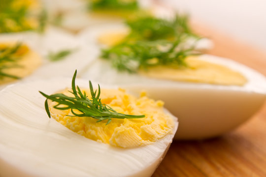 boiled eggs with dill
