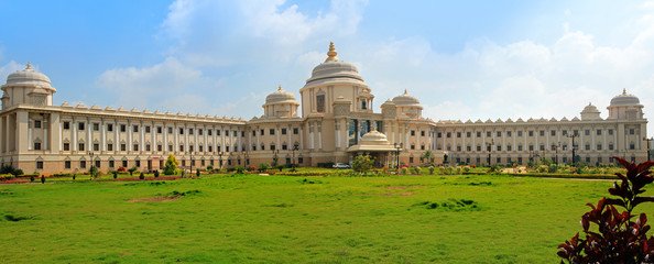 BANGALORE, INDIA - Dec 14: Sathya Sai super specialty hospital in India on Dec 14, 2015.Sathya Sai Baba has established hospitals that offer world-class healthcare to all totally free of charge.
